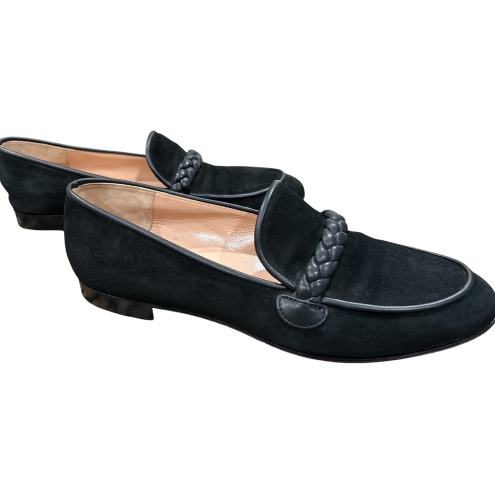 GIANVITO ROSSI Belem Black Women’s Velvet Loafers EUC! Size 39.5 Or US 9.5